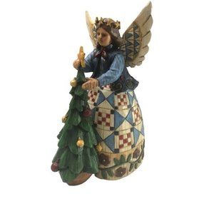 Jim Shore Heartwood Creek Angel with Christmas Tree by Enesco 105172 Vintage